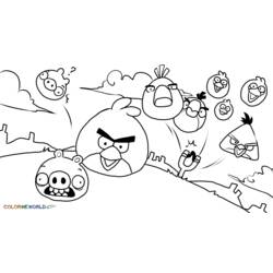Dessin à colorier: Angry Birds (Jeux Vidéos) #25051 - Coloriages à Imprimer Gratuits