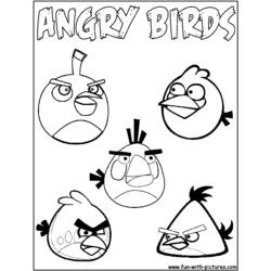 Dessin à colorier: Angry Birds (Jeux Vidéos) #25068 - Coloriages à Imprimer Gratuits