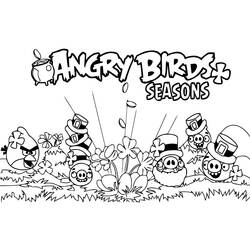 Dessin à colorier: Angry Birds (Jeux Vidéos) #25077 - Coloriages à Imprimer Gratuits