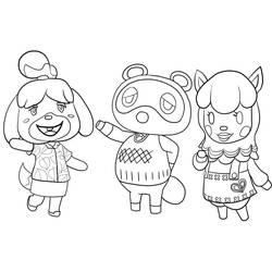 Coloriage Animal Crossing (Jeux Vidéos) #179112 à imprimer et colorier