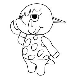 Coloriage Animal Crossing (Jeux Vidéos) #179128 à imprimer et colorier