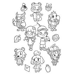 Coloriage Animal Crossing (Jeux Vidéos) #179145 à imprimer et colorier