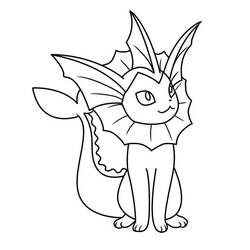 Dessin à colorier: Aquali (Vaporeon) (Jeux Vidéos) #184363 - Coloriages à Imprimer Gratuits