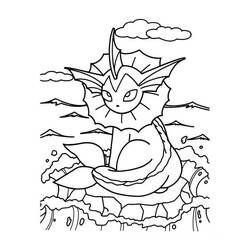 Dessin à colorier: Aquali (Vaporeon) (Jeux Vidéos) #184365 - Coloriages à Imprimer Gratuits