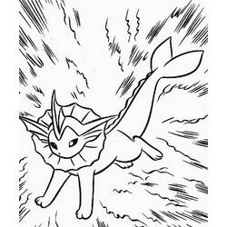 Dessin à colorier: Aquali (Vaporeon) (Jeux Vidéos) #184367 - Coloriages à Imprimer Gratuits