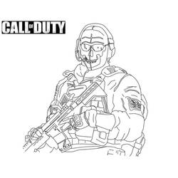 Coloriage Call Of Duty (Jeux Vidéos) #199000 à imprimer et colorier