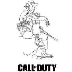 Coloriage Call Of Duty (Jeux Vidéos) #199001 à imprimer et colorier