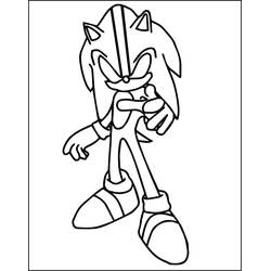 Coloriage Dark Sonic (Jeux Vidéos) #222164 à imprimer et colorier