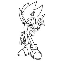Coloriage Dark Sonic (Jeux Vidéos) #222171 à imprimer et colorier