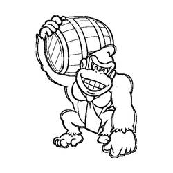 Dessin à colorier: Donkey Kong (Jeux Vidéos) #112159 - Coloriages à imprimer