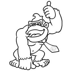 Dessin à colorier: Donkey Kong (Jeux Vidéos) #112160 - Coloriages à imprimer