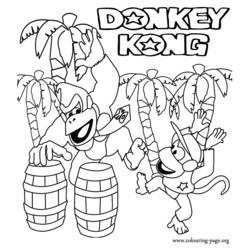 Dessin à colorier: Donkey Kong (Jeux Vidéos) #112163 - Coloriages à imprimer