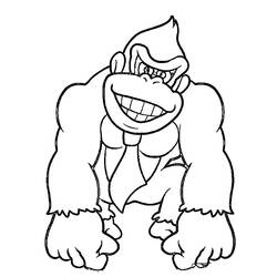 Dessin à colorier: Donkey Kong (Jeux Vidéos) #112166 - Coloriages à imprimer