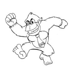 Dessin à colorier: Donkey Kong (Jeux Vidéos) #112175 - Coloriages à imprimer