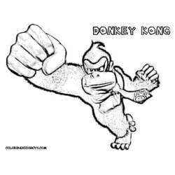 Dessin à colorier: Donkey Kong (Jeux Vidéos) #112180 - Coloriages à imprimer