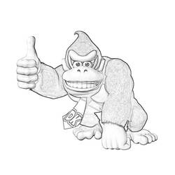Dessin à colorier: Donkey Kong (Jeux Vidéos) #112190 - Coloriages à imprimer