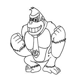 Dessin à colorier Donkey Kong (Jeux Vidéos) #186369, gratuit à imprimer