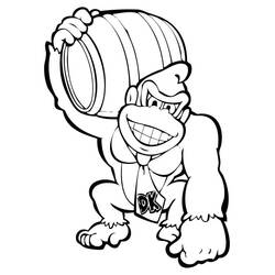 Joli coloriage Donkey Kong (Jeux Vidéos) #186372, prêt à imprimer