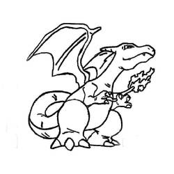 Coloriage Dracaufeu (Jeux Vidéos) #179548 à imprimer et colorier