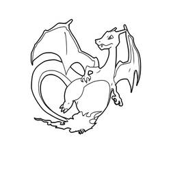 Coloriage Dracaufeu (Jeux Vidéos) #179550 à imprimer et colorier