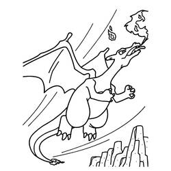 Coloriage Dracaufeu (Jeux Vidéos) #179553 à imprimer et colorier