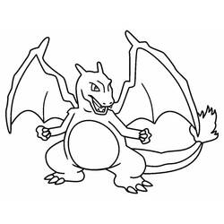 Coloriage Dracaufeu (Jeux Vidéos) #179557 à imprimer et colorier