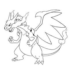 Coloriage Dracaufeu (Jeux Vidéos) #179562 à imprimer et colorier