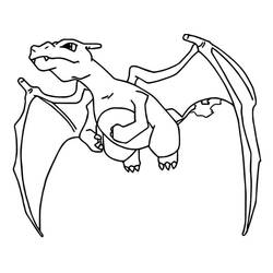 Coloriage Dracaufeu (Jeux Vidéos) #179565 à imprimer et colorier