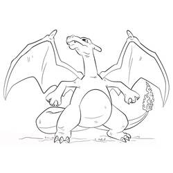 Dessins à colorier: Dracaufeu - Coloriages à Imprimer Gratuits