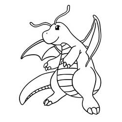 Dessin à colorier: Dracolosse (Jeux Vidéos) #181592 - Coloriages à Imprimer Gratuits