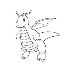 Dessin à colorier: Dracolosse (Jeux Vidéos) #181599 - Coloriages à Imprimer Gratuits