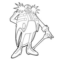 Dessins à colorier: Eggman (Docteur Ivo Robotnik) - Coloriages à Imprimer Gratuits