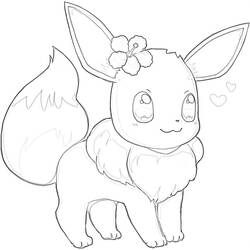 Coloriage Evoli (Eevee) (Jeux Vidéos) #179253 à imprimer et colorier