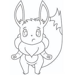 Coloriage Evoli (Eevee) (Jeux Vidéos) #179255 à imprimer et colorier