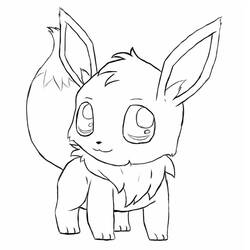 Coloriage Evoli (Eevee) (Jeux Vidéos) #179258 à imprimer et colorier