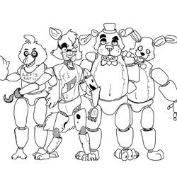 Dessin à colorier: Five Nights at Freddy’s (FNAF) (Jeux Vidéos) #199620 - Coloriages à Imprimer Gratuits