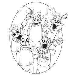 Dessin à colorier: Five Nights at Freddy’s (FNAF) (Jeux Vidéos) #199647 - Coloriages à Imprimer Gratuits
