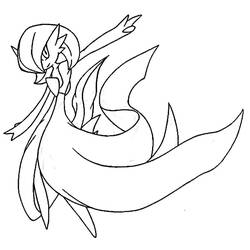 Dessins à colorier: Gardevoir - Coloriages à Imprimer Gratuits