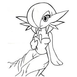 Coloriage Gardevoir (Jeux Vidéos) #181511 à imprimer et colorier