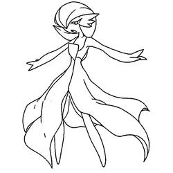 Coloriage Gardevoir (Jeux Vidéos) #181513 à imprimer et colorier