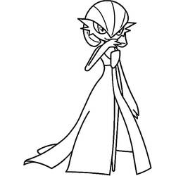 Coloriage Gardevoir (Jeux Vidéos) #181514 à imprimer et colorier