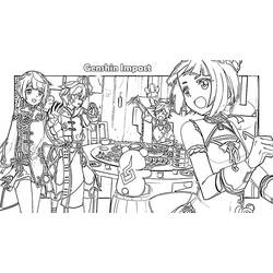 Coloriage Genshin Impact (Jeux Vidéos) #211667 à imprimer et colorier