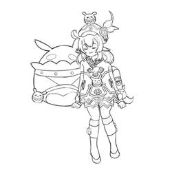 Coloriage Genshin Impact (Jeux Vidéos) #211674 à imprimer et colorier