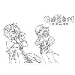 Coloriage Genshin Impact (Jeux Vidéos) #211697 à imprimer et colorier