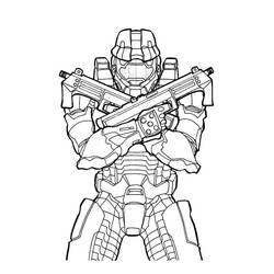 Dessin à colorier: Halo (Jeux Vidéos) #200106 - Coloriages à Imprimer Gratuits