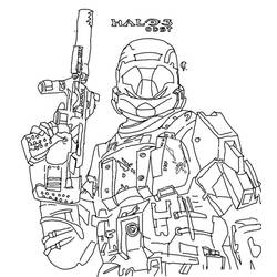 Dessin à colorier: Halo (Jeux Vidéos) #200135 - Coloriages à Imprimer Gratuits
