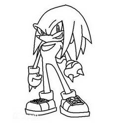 Coloriage Knuckles (Jeux Vidéos) #212920 à imprimer et colorier
