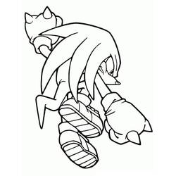 Coloriage Knuckles (Jeux Vidéos) #212921 à imprimer et colorier