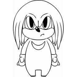 Coloriage Knuckles (Jeux Vidéos) #212923 à imprimer et colorier