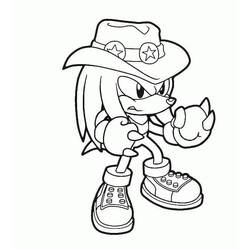 Coloriage Knuckles (Jeux Vidéos) #212934 à imprimer et colorier
